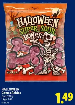 Lidl Halloween gomas ácidas promoção