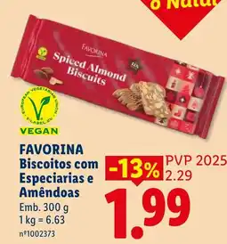 Lidl favorina biscoitos com especiarias e amêndoas promoção
