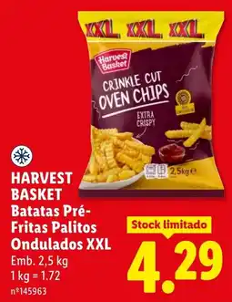 Lidl harvest basket batatas pré-fritas palitos ondulados xxl promoção