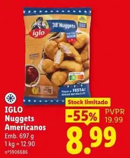 Lidl iglo nuggets americanos promoção