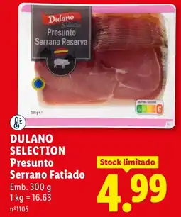Lidl Dulano selection presunto serrano fatiado promoção