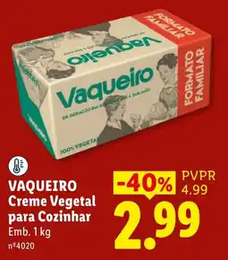 Lidl Vaqueiro Creme Vegetal para Cozinhar promoção