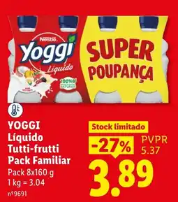 Lidl Yoggi Líquido Tutti-frutti promoção