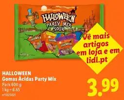 Lidl Halloween gomas ácidas party mix promoção