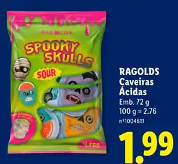 Lidl Ragolds caveiras ácidas promoção