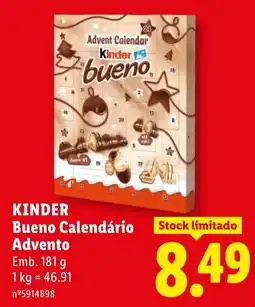 Lidl Kinder bueno calendário advento promoção