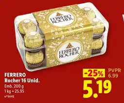 Lidl ferrero rocher 16 unid. promoção