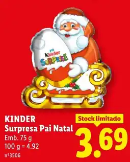 Lidl Kinder Surpresa Pai Natal promoção