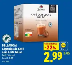 Lidl Bellaram Cápsulas de Café com Leite Galão promoção