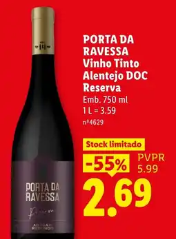 Lidl Porta da ravessa vinho tinto promoção