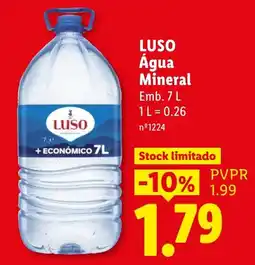 Lidl Luso água mineral promoção