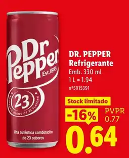 Lidl Dr pepper refrigerante promoção