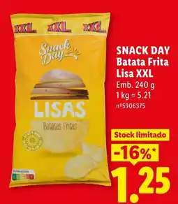 Lidl Snack Day Batata Frita Lisa XXL promoção