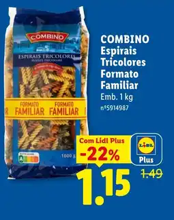 Lidl Combino espirais tricolores promoção