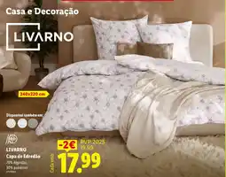 Lidl Livarno capa de edredão promoção