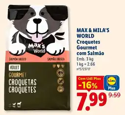 Lidl Max & Mila's World croquetas gourmet com salmão promoção