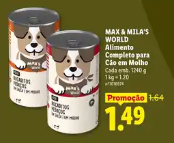 Lidl Max & Mila's World Alimento Completo para Cão em Molho promoção