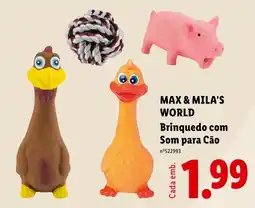 Lidl Max & mila's world brinquedo com som para cão promoção
