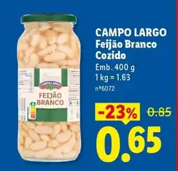 Lidl CAMPO LARGO Feijão Branco Cozido promoção