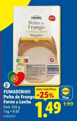 Lidl FUMADINHO Peito de Frango Forno a Lenha promoção