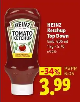 Lidl Heinz Ketchup Top Down promoção