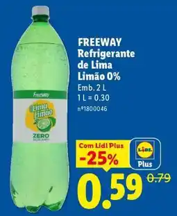 Lidl FREEWAY Refrigerante de Lima Limão 0% promoção