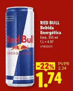 Lidl Red Bull Bebida Energética promoção