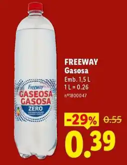 Lidl FREEWAY Gasosa promoção