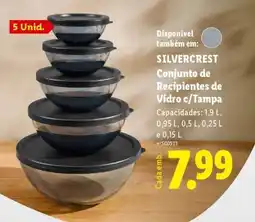 Lidl SILVERCREST Conjunto de Recipientes de Vidro c/Tampa promoção