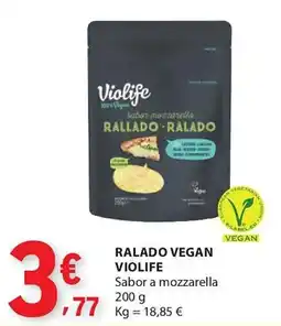 E.Leclerc Rallado vegan violife sabor a mozzarella promoção