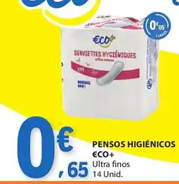 E.Leclerc Pensos higiénicos eco+ ultra finos promoção
