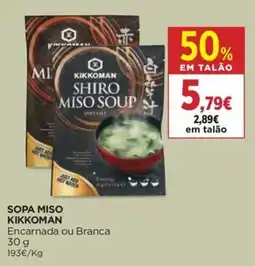Supercor Sopa miso kikkoman encarnada ou branca promoção