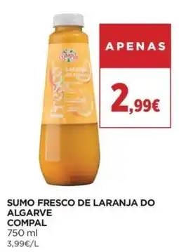 Supercor Sumo fresco de laranja do algarve compal promoção