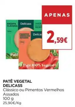 Supercor Patê vegetal delicass promoção