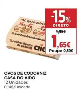 Supercor ovos de codorniz casa do aido promoção