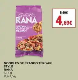Supercor Noodles de frango teriyaki style rana promoção