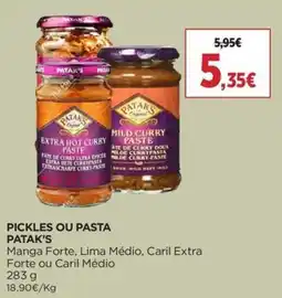 Supercor Pickles ou pasta pataks promoção