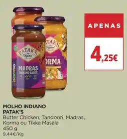 Supercor molho indiano patak's promoção