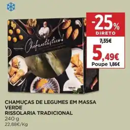 Supercor Chamucas de legumes em massa verde rissolaria tradicional promoção