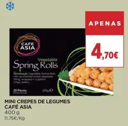 Supercor mini crepes de legumes café asia promoção
