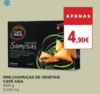 Mini chamuças de vegetais café asia