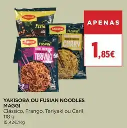 Supercor Yakisoba ou fusian noodles maggi promoção