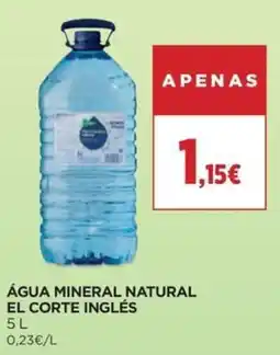 Supercor Água mineral natural el corte inglés promoção