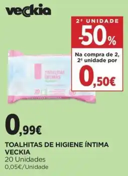 Supercor toalhitas de higiene íntima veckia promoção