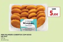 Supercor Mini palmiers cobertos com doce de ovo promoção