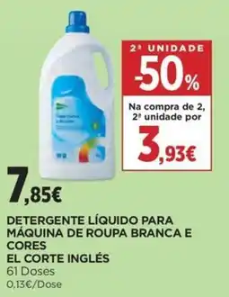 Supercor Detergente líquido para máquina de roupa branca e cores el corte inglés promoção