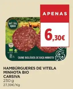 Supercor Hambúrgueres de vitela minhota bio carsiva promoção