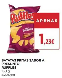 Supercor Batatas fritas sabor a presunto ruffles promoção