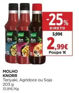 Supercor molho knorr teriyaki, agridoce ou soja promoção