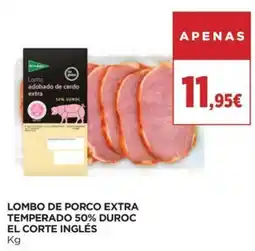 Supercor Lombo de porco extra temperado 50% duroc el corte inglês promoção